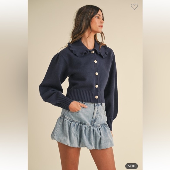 #99  COLLAR BUTTON DOWN CARDIGAN - Picture 7 of 14